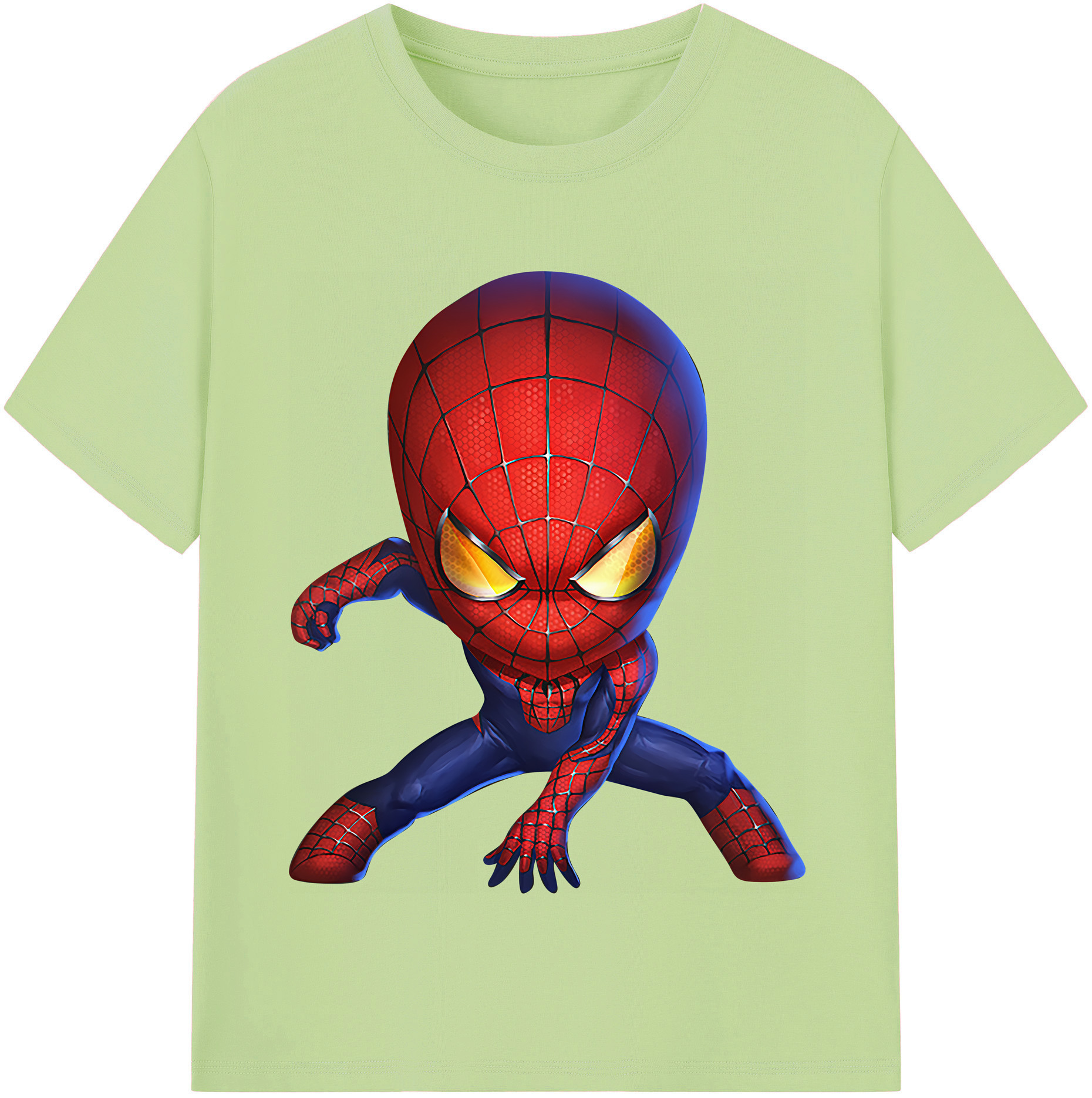 （画像用） Spider Man スパイダーマン 綿100％半袖Tシャツ（フロントプリント）